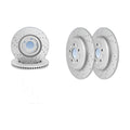 Front & Rear Drilled Brake Rotors & Pads For 2011 - 2014 Ford Edge Lincoln MKX