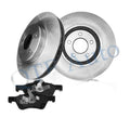 6P Front 303mm Brake Disc Rotors-Ceramic Brake Pad Kit For 2005-2012 Ford Escape