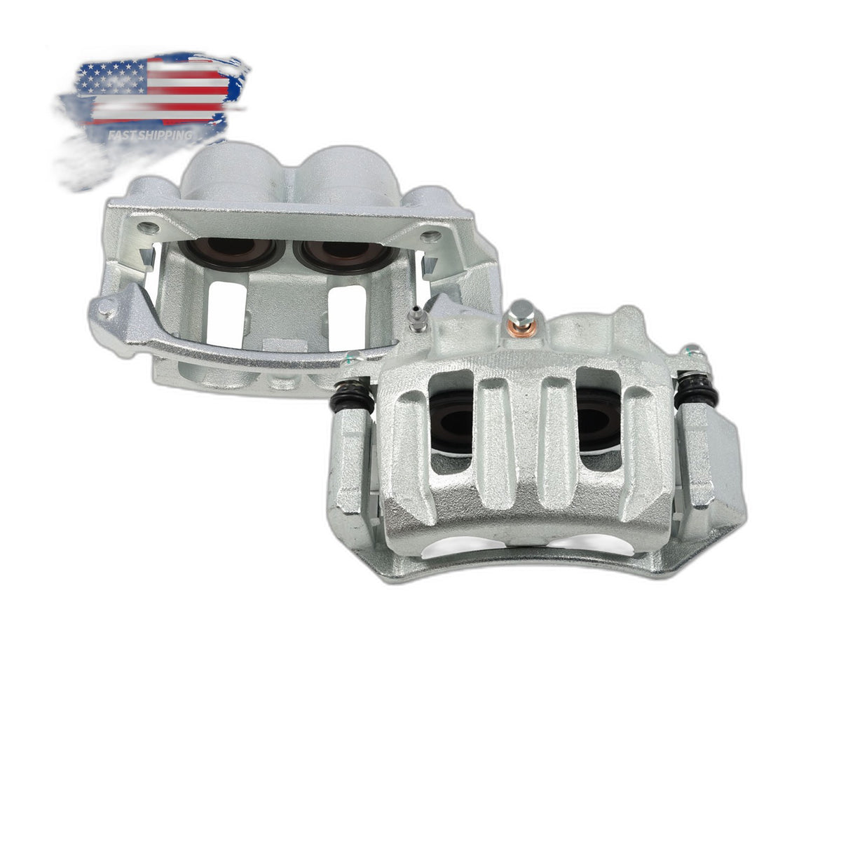 Front Brake Calipers Driver Passenger Pair w/ Bracket For Ford F-150 1999-2003