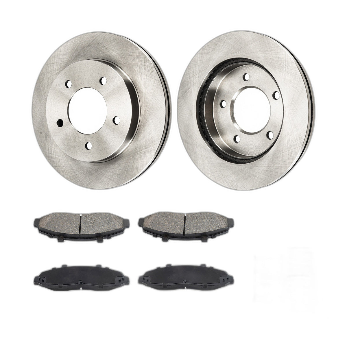 2x 4x Front Brake Rotors Front Brake Pads Kit Fits 2000-2003 Ford F-150 V8 5.4L