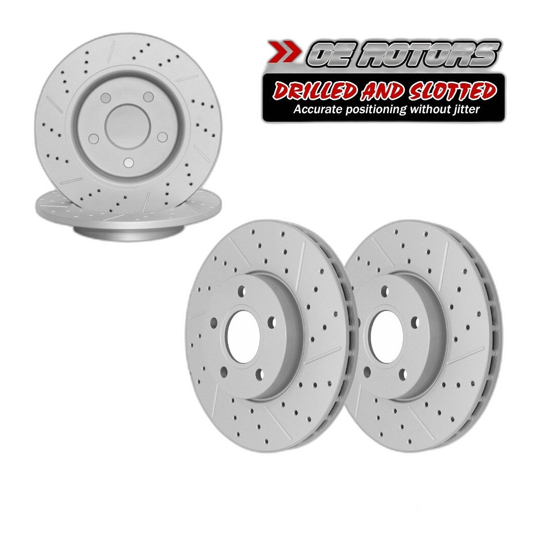 Front Rear Disc Rotors Ceramic Brake Pads Kit For 2013 - 2020 Ford Fusion