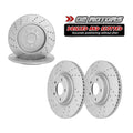 Front Rear Drilled Disc Rotors Ceramic Brake Pads Kit For 2011 - 2014 Ford Edge