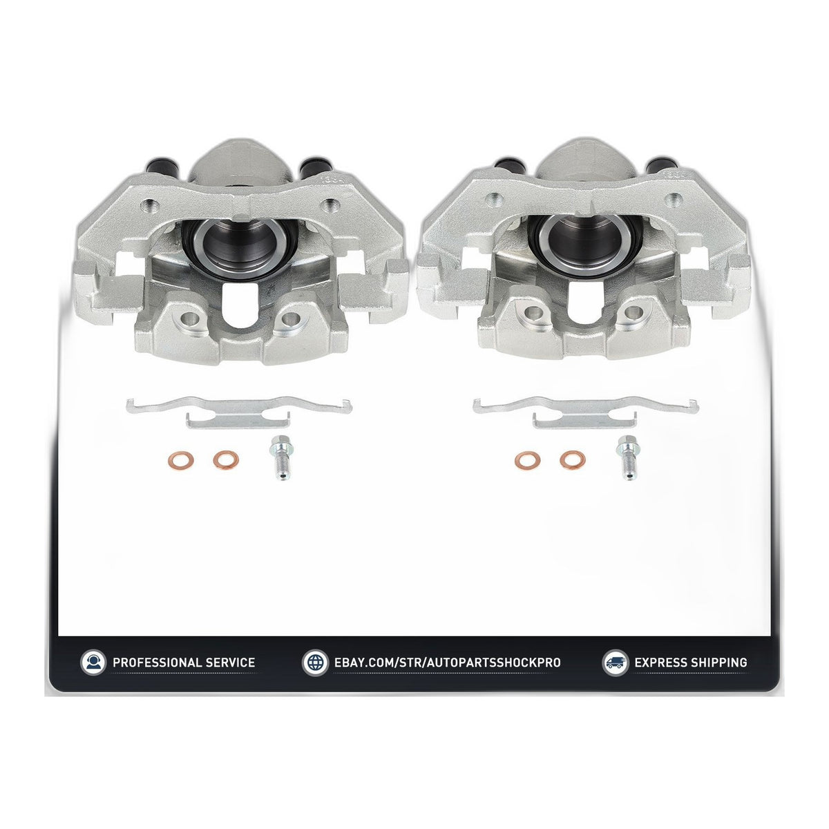 For 2005-2009 Ford Escape Mazda Tribute Front Brake Calipers Pair w/ Bracket