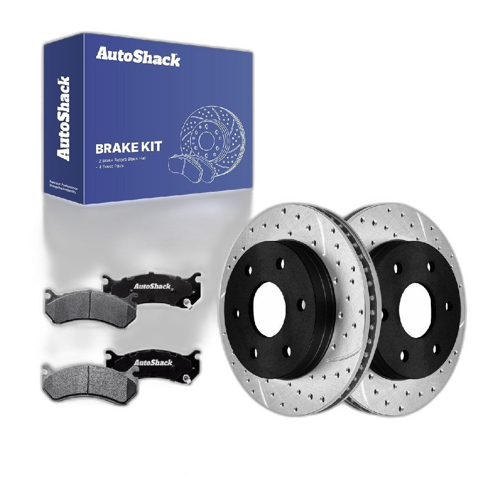 Front Drilled Slotted Brake Rotors Ceramic Pads for Chevy Silverado 1500 2006