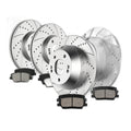 Front Rear Brake Rotors Brake Pads Kits for 2010-12 Hyundai Santa Fe Kia Sorento