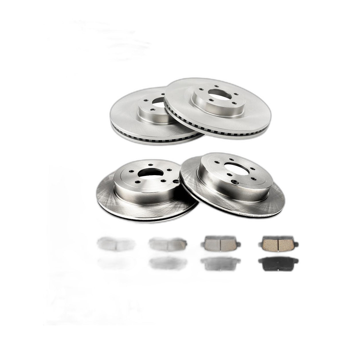 Front Rear Brake Rotors Ceramic Pads Fits 07-10 Ford Edge 07-09 Lincoln MKX 3.5L
