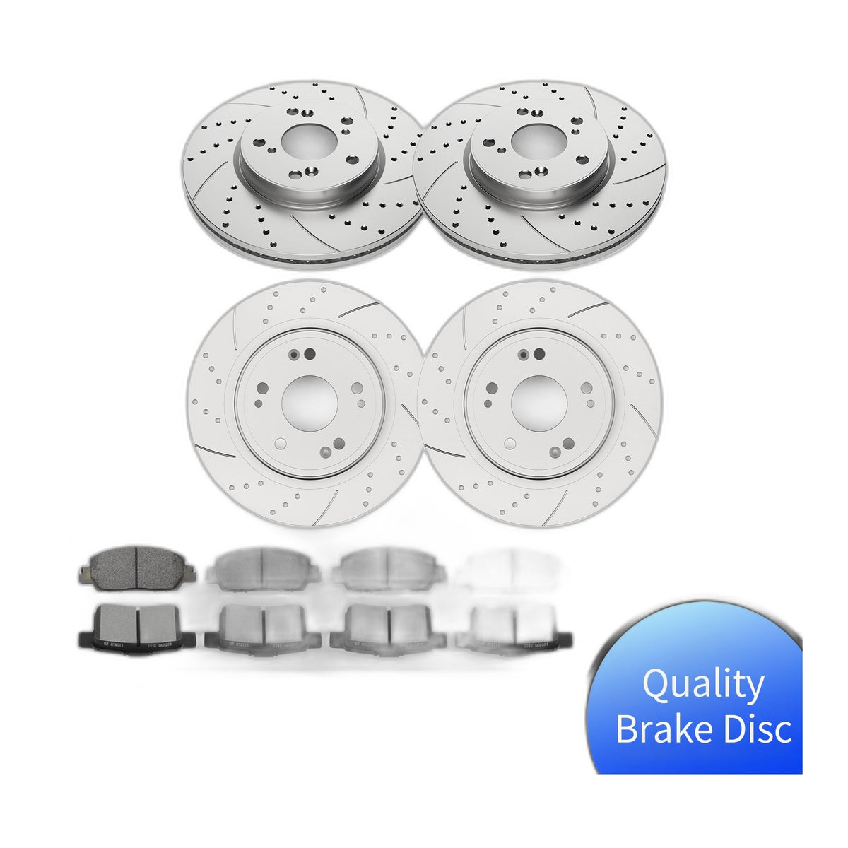 Front and Rear Brake Rotors Pads for Sedan Honda Accord 2013 2014 2015 2016