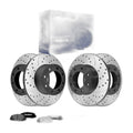 Front Rear Drilled Slotted Brake Rotors Ceramic Pads for F-250 Super Duty 2007