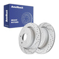 Rear Drilled Slotted Brake Rotors Pair for Ram 1500 2018