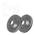 Front Drilled Slotted Brake Rotors Pair for Chevy, Bolt EV 2017-2023, FWD