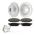 2x Rear Brake Rotors 4x Rear Brake Pads Kit Fits 2007-2011 Chevy Tahoe V8 5.3L