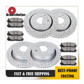 Front and Rear Brake Rotors Pads Kit for Ford F-150 2012-2020 Slotted Drilled