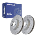 Front Drilled Slotted Brake Rotors Pair for Lexus, ES350 2007-2018, FWD V6 3.5L