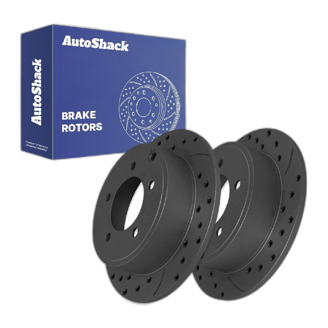 Rear Drilled Slotted Brake Rotors Pair for Jeep Patriot 2017