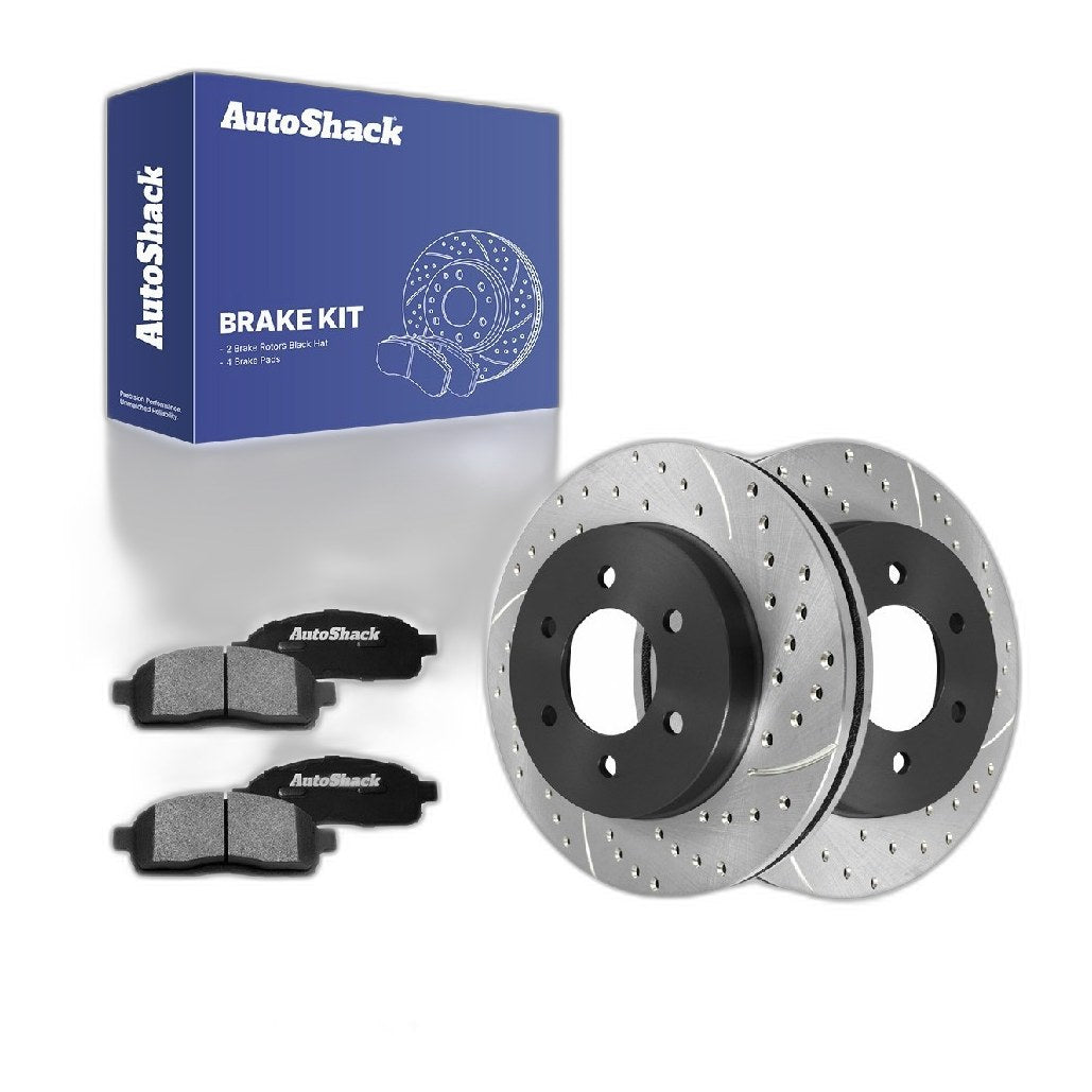 Front Drilled Slotted Brake Rotors Ceramic Pads for Ford F-150 2008