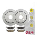 13.86" REAR Disc Brake Rotors Ceramic Pads for 2005-2010 Dodge Ram 1500 Durango
