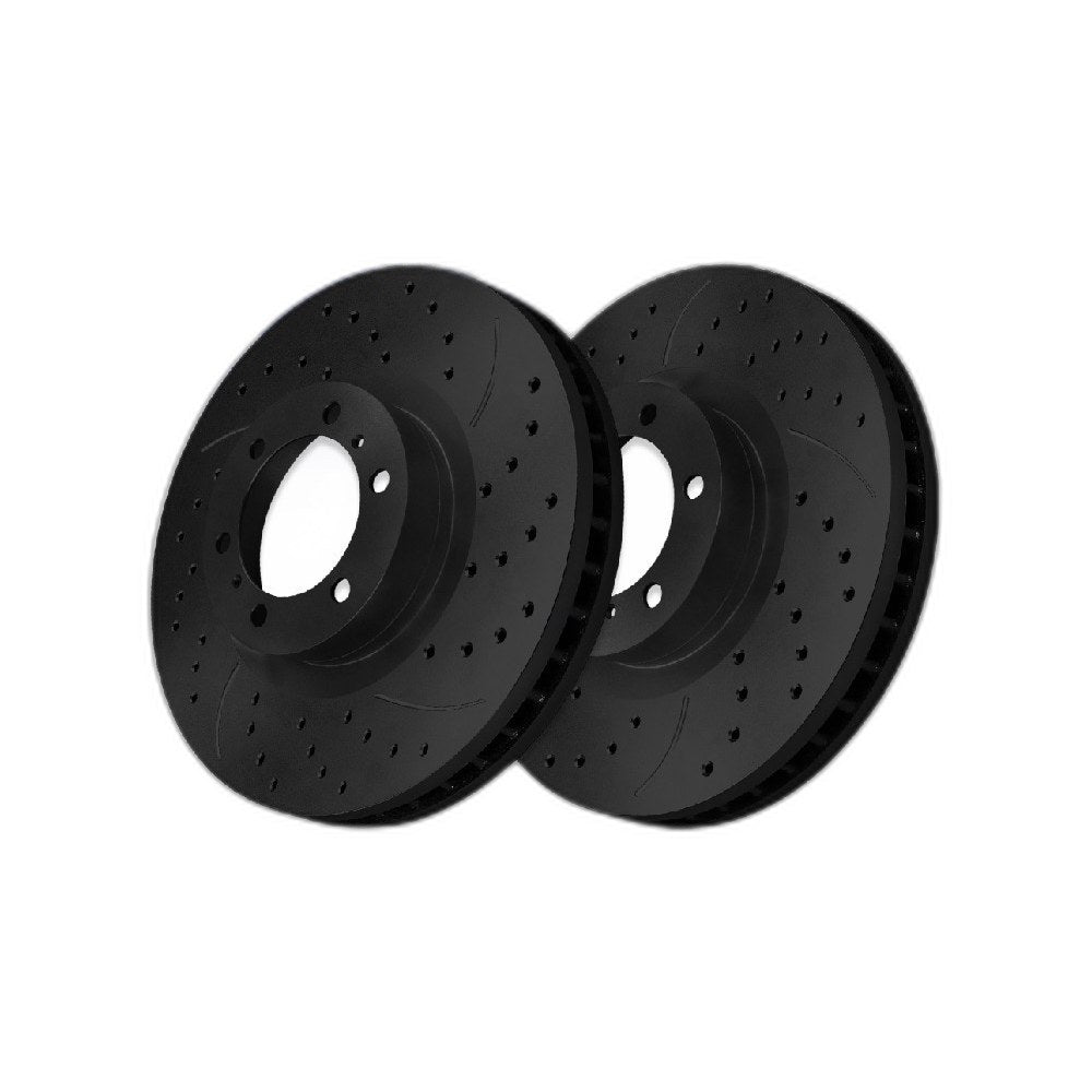 Front Drilled Slotted Brake Rotors Pair for Lexus, GX460 2010-2023, AWD V8 4.6L