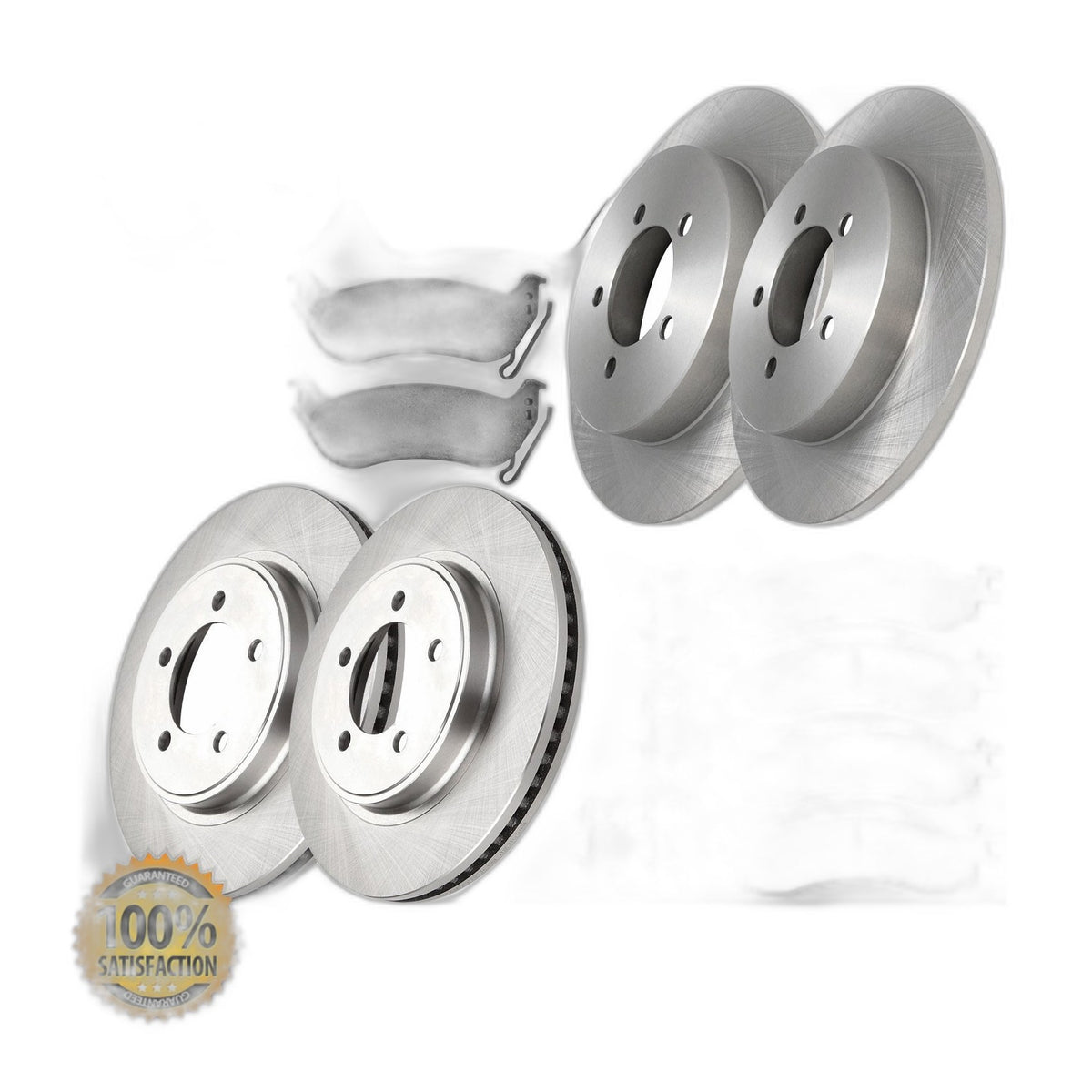 Front Rear Brake Rotor and Ceramic Pads Kit for Mountaineer Explorer 2006 - 2010