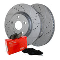 Front Brake Kit 296mm Drilled Rotors TRW Pro Ceramic Pads For ES350 Avalon Camry