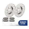Rear Brake Rotors and Pads Kit for Dodge Journey 2015-2019 Slotted Brakes