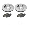 Front Brake Rotors + Ceramic Pads Kit for Jeep Cherokee W/Dual Piston 2014 -2023