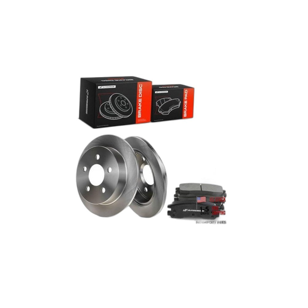 10.94 inch (278mm) Rear Brake Rotors and Ceramic Pads Kit Rear Solid