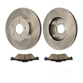 2x Front Brake Rotors + 4x Front Brake Pads Kit for 2005-2007 Ford Escape 3L V6