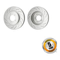Front Drilled & Slotted Rotors & Pads for Ford Explorer Mercury Mountaineer