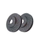 Front Drilled Slotted Brake Rotors Pair for Honda CR-V 2016
