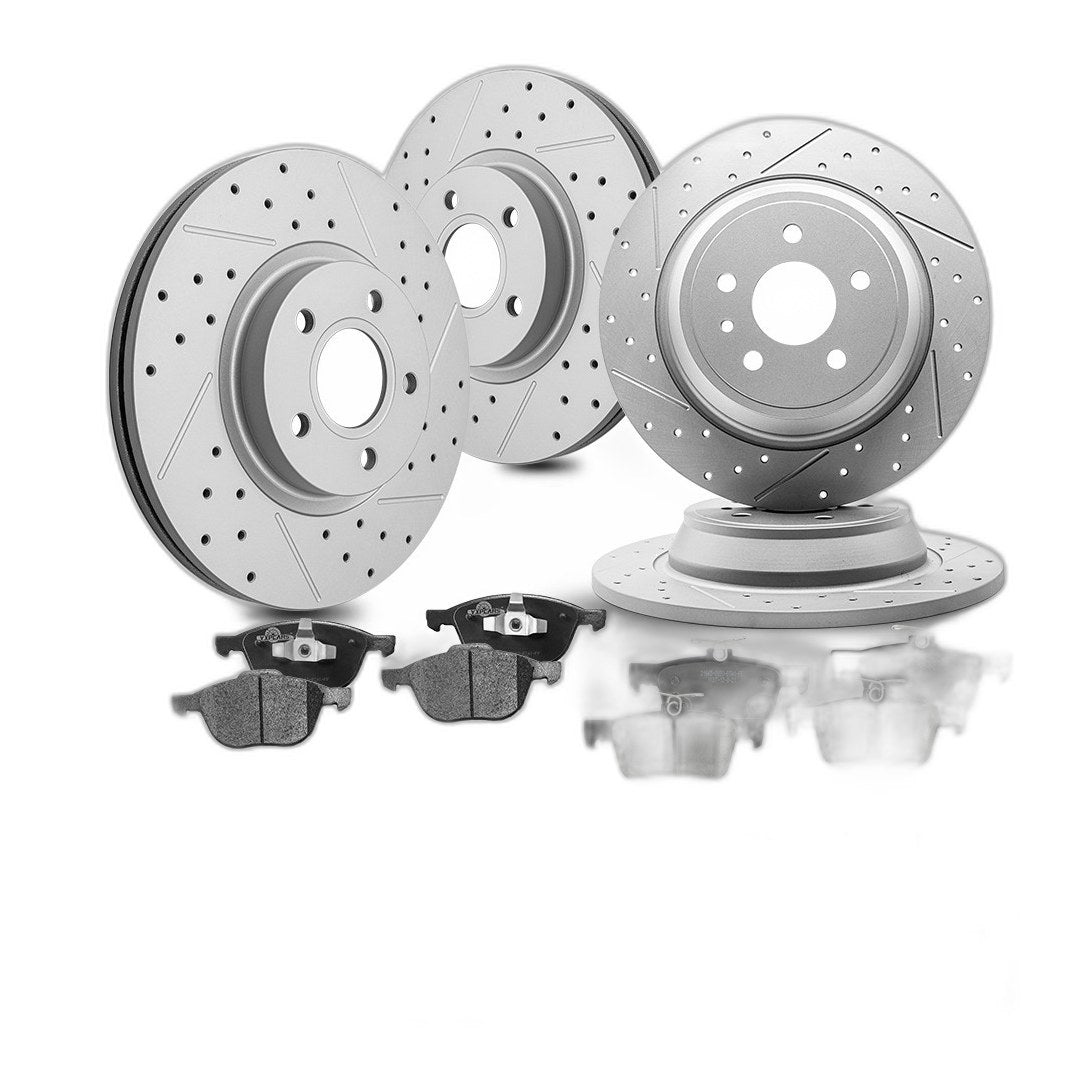 Front Rear Disc Brake Rotors Brake Pads for 2017 2018 2019 Ford Escape 1.5L 2.5L