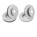 Front Rear Drilled Brake Rotors Ceramic Pads Kit For 2013-2016 Ford Escape C-Max