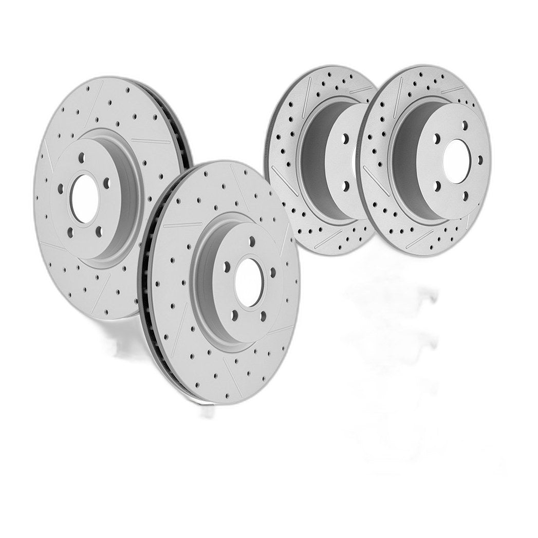 AWD Front Rear Disc Rotors Ceramic Brake Pads for 2013 - 2016 Ford Escape 1.6L