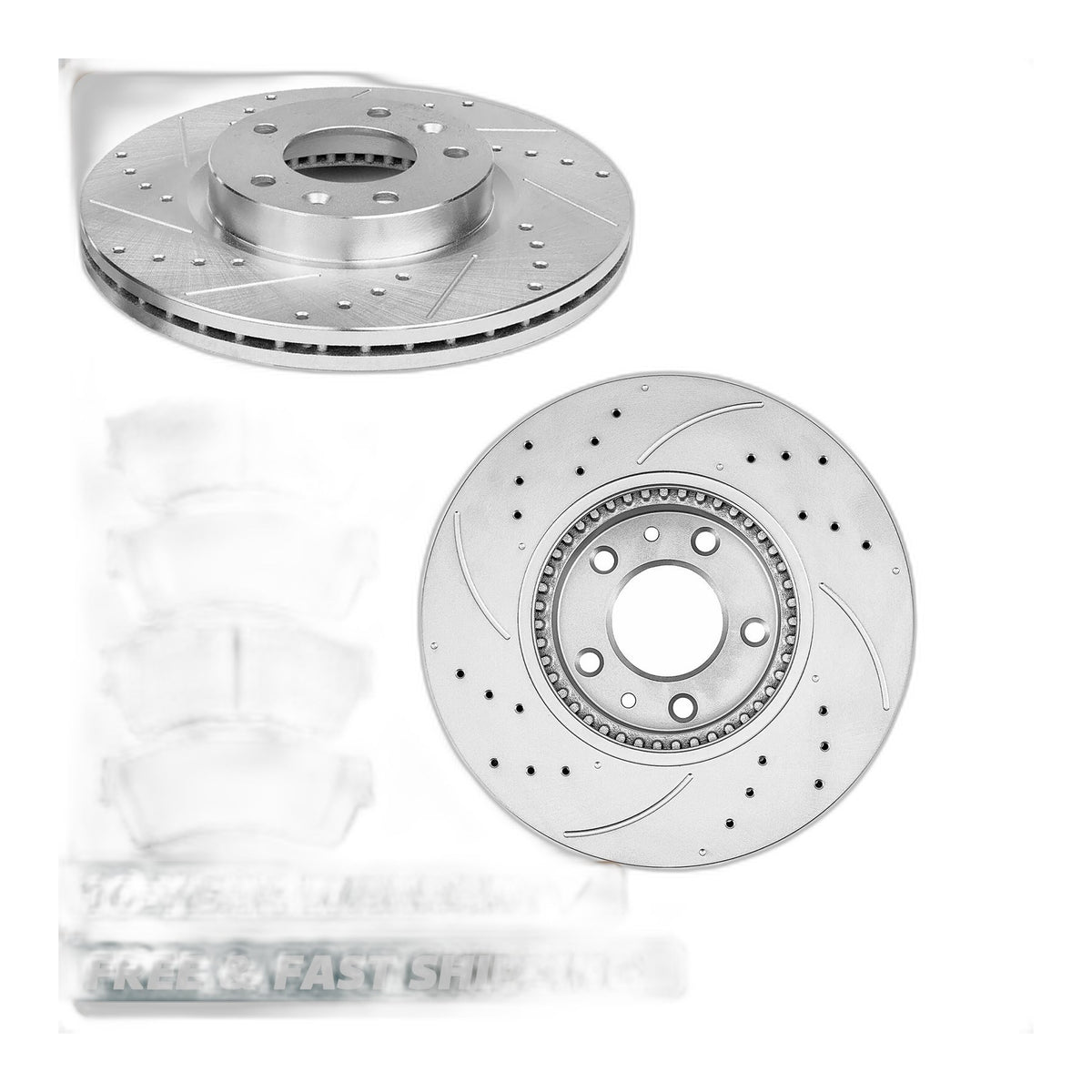 Front Drilled Brake Rotors Brake Pads Kit for Ford Fusion Lincoln MKZ