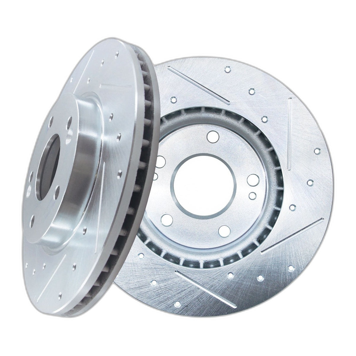 Front Drilled Slotted Brake Rotors Pair for 2011-2020 Hyundai Elantra