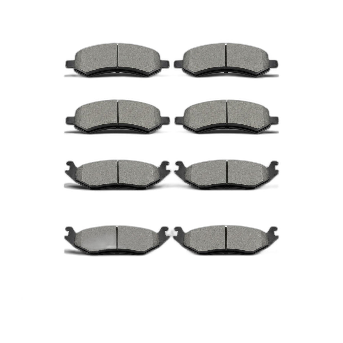 Front Rear Ceramic Brake Pads Set for 2011-2018 Ram 1500 2007-2009 Dodge Durango