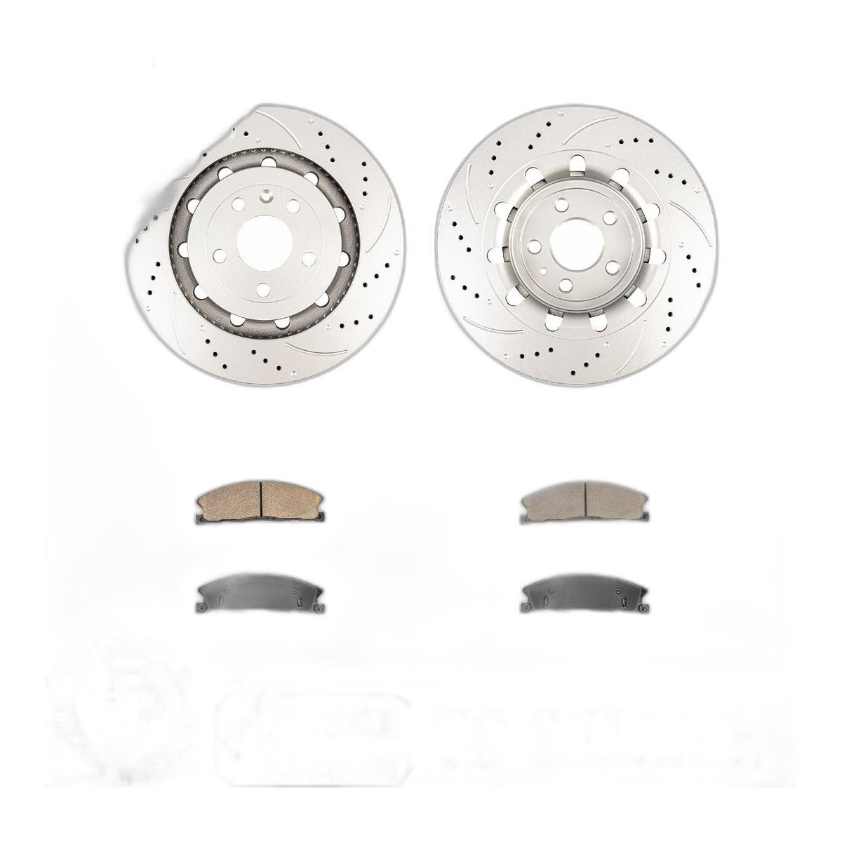 13.87 Front Drilled Slotted Brake Rotors & Pads Kit For 2013-2019 Ford Explorer