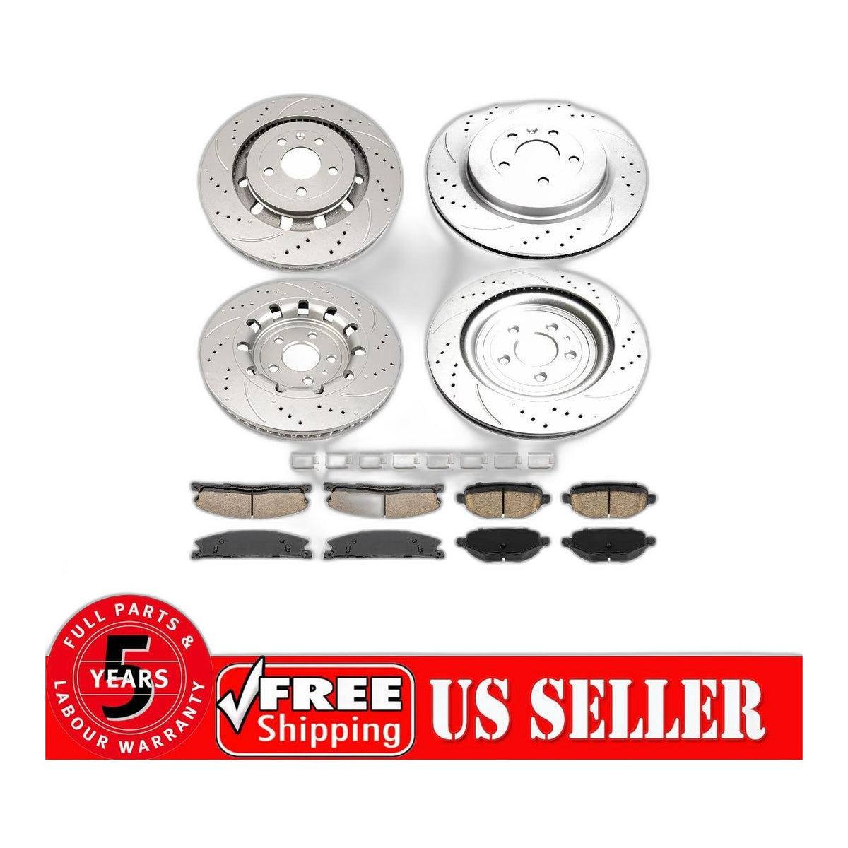 Brake Rotors & Pads Kit Front & Rear For 2015-2018 Ford Explorer 3.5L 3.5T 54188