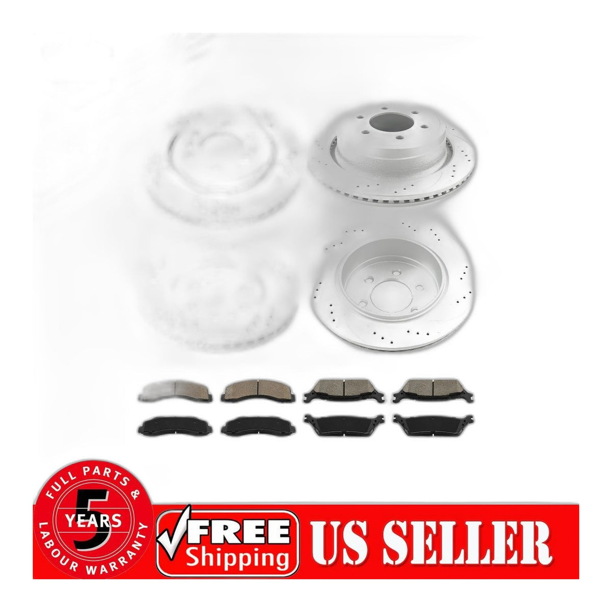Front Rear Brake Rotors & Pads Kit for 2015-2020 Ford F-150 680508 54153