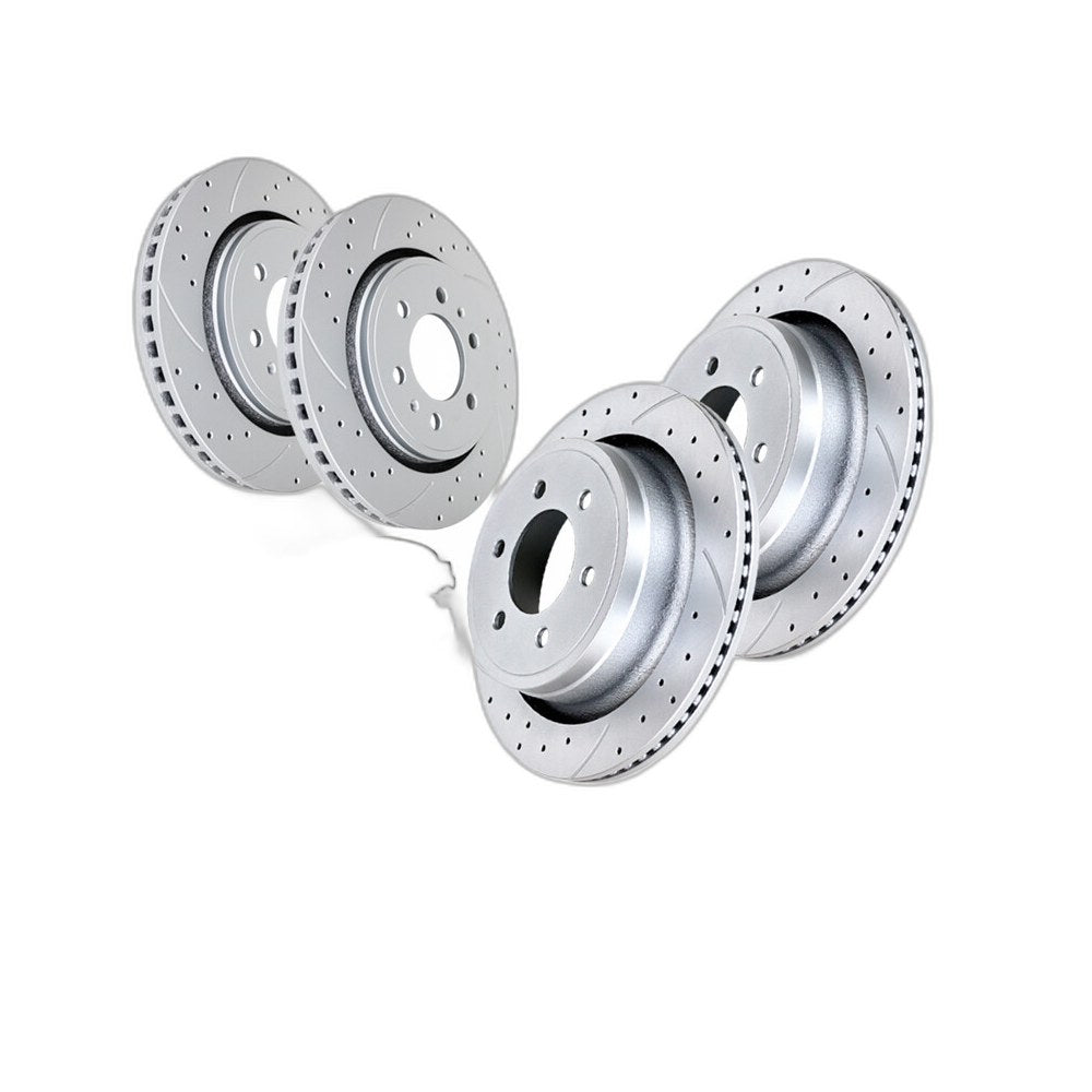 Front Rear Brake Rotors Brake Pads Kit for 2010-2011 Ford F-150 6 Lug Rotor Pad