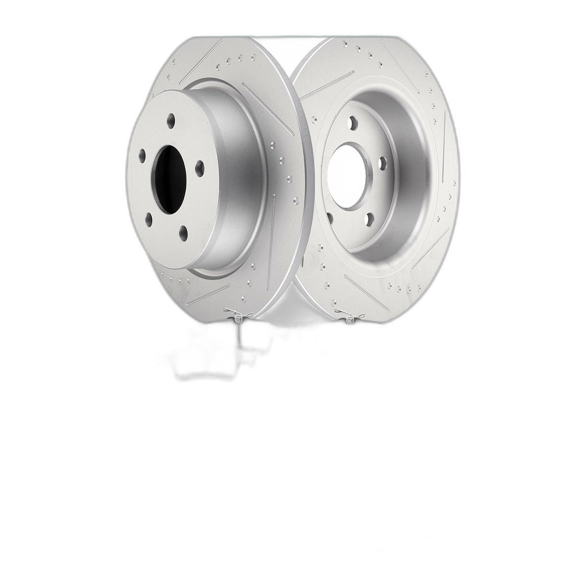 Rear Pair Drilled Rotors Brake Calipers w/Bracket Pads For 2013-2016 Ford Escape