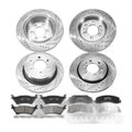 Front & Rear Drilled Slotted Rotors + Brake Pads for 2012 2013-2020 Ford F-150