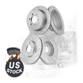 Front and Rear Drilled Brake Rotors Ceramic Pads Kit for Ford Fusion