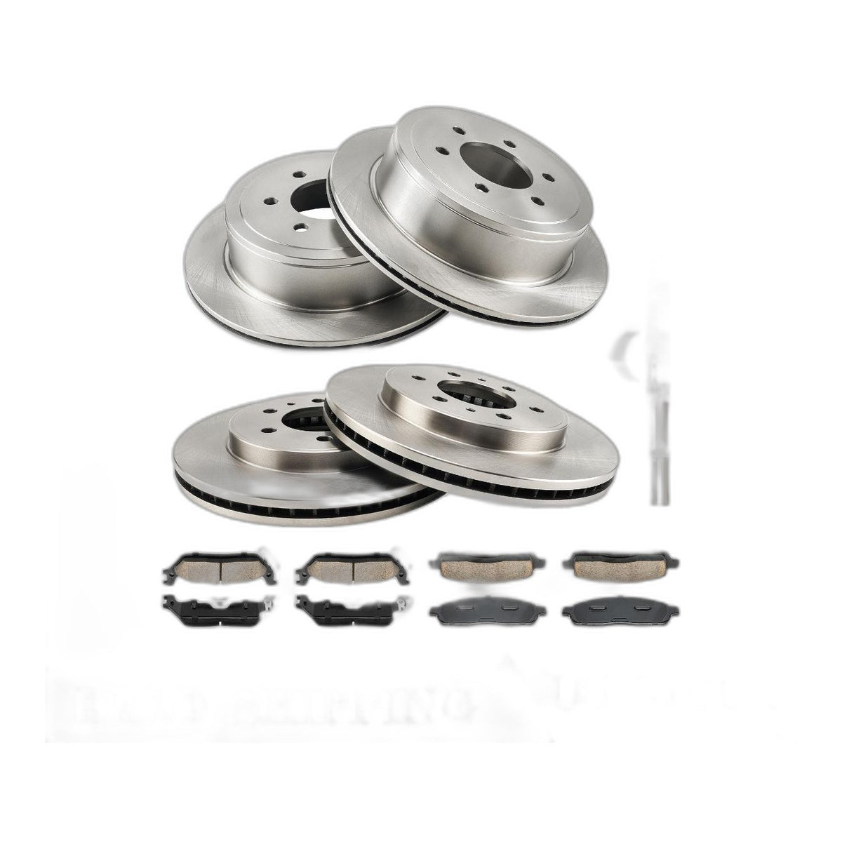 Front & Rear Brake Rotors & Pads Kit 54170 D1392 54111 D1012 Fits 09 Ford F-150