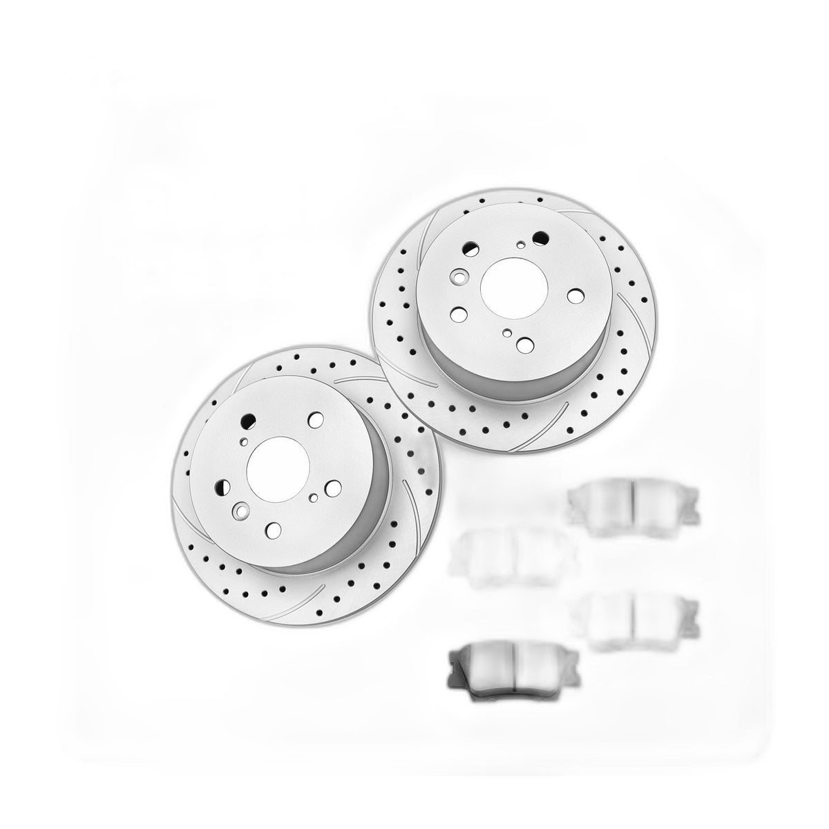 Rear Brake Rotors Pads Kit for Toyota AVALON Camry 2007-2011 Drilled Brakes