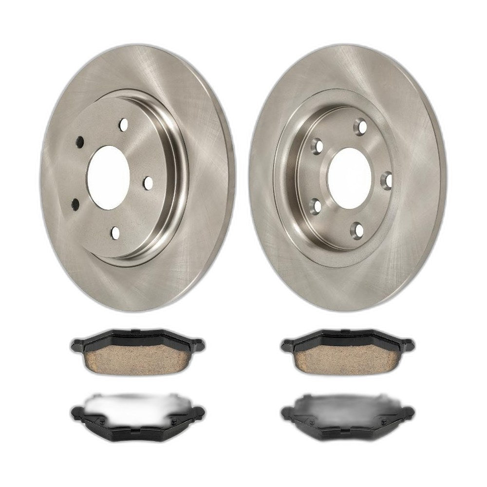 Rear Brake Rotors & Pads Kit Fits Chrysler Town Country Dodge Grand Caravan
