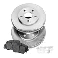 Ceramic Brake Pad & Rotor Kit - 4 Pads, 2 Rotors, Direct Fit