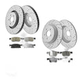 For Ford Edge Lincoln MKX Nautilus Front Rear Disc Rotors Ceramic Brake Pads