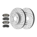 Front Brake Disc Rotors & Ceramic Pads Kit for 2017 2018-2023 Subaru Impreza