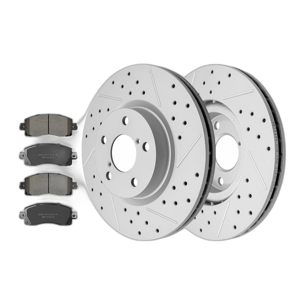 Front Brake Disc Rotors & Ceramic Pads Kit for 2017 2018-2023 Subaru Impreza