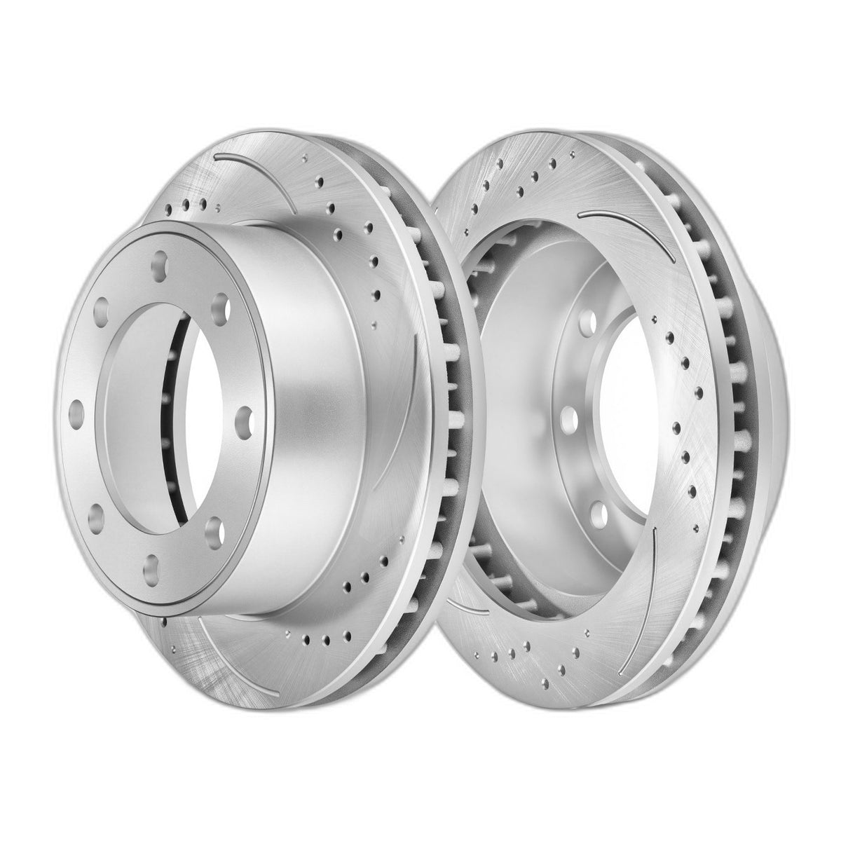 Front Drilled Slotted Rotors Brake Pads Kit for Ford Excursion F-250 Super Duty